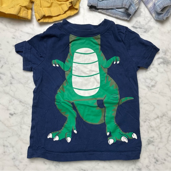 Carter's Old Navy Cherokee Dinosaur T-Shirt Shorts Bundle - Picture 2 of 11